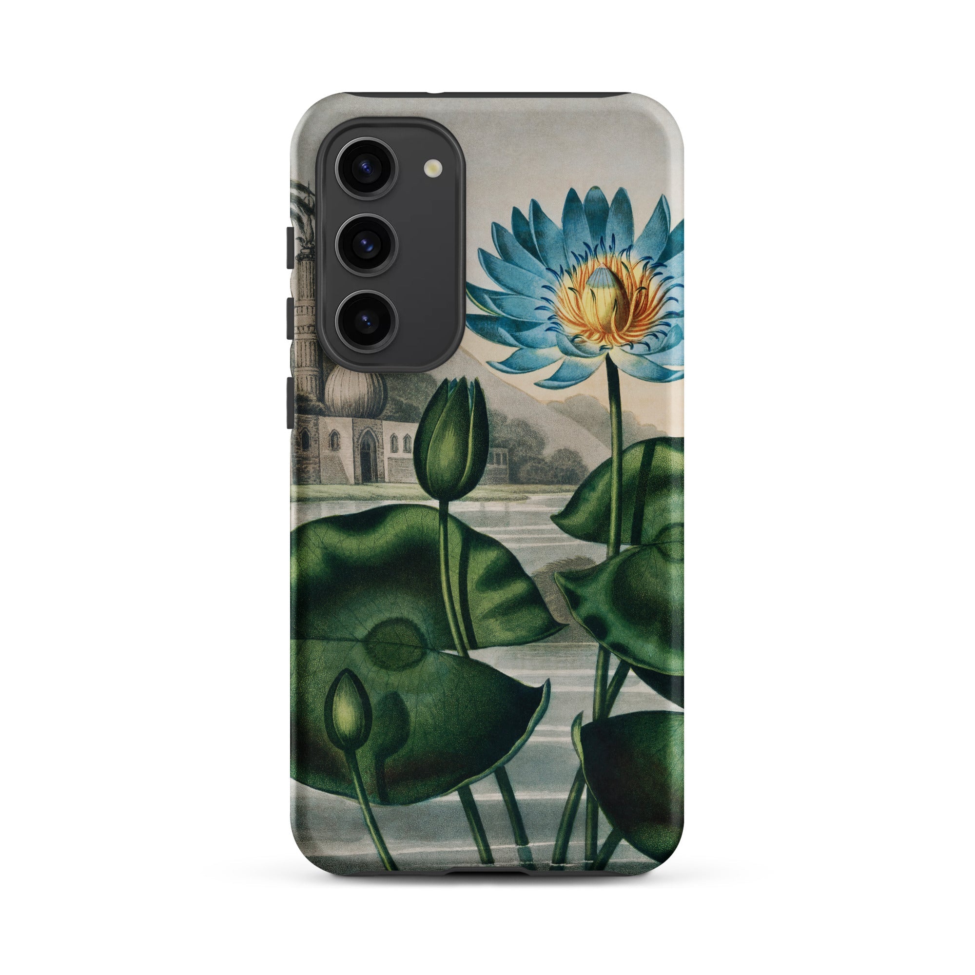 Blue Egyptian Water Lily Robert John Thornton Samsung® Case, Samsung Galaxy S23 Plus / Matte, Smartphone Case Blue Lotus Flower Landscape
