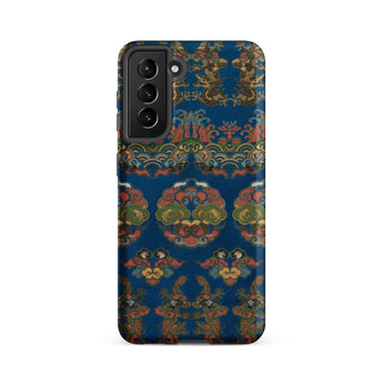 Blue Fan Pattern - G.a. Audsley Phone Case, Samsung Galaxy S21 Fe / Matte, Mobile Cases, Toby Leon