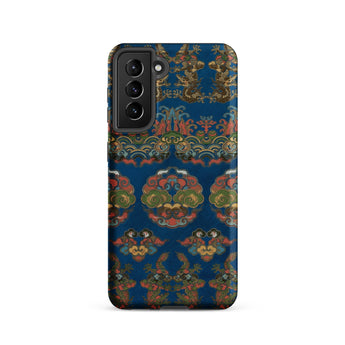 Blue Fan Pattern - G.a. Audsley Phone Case, Samsung Galaxy S21 / Matte, Mobile Cases, Toby Leon