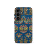 Blue Fan Pattern - G.a. Audsley Phone Case, Samsung Galaxy S24 / Matte, Mobile Cases, Toby Leon