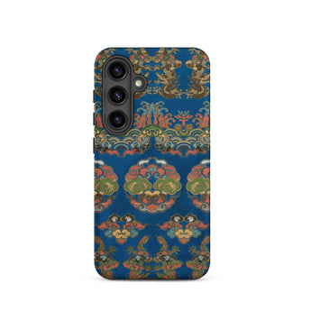 Blue Fan Pattern - G.a. Audsley Phone Case, Samsung Galaxy S24 / Matte, Mobile Cases, Toby Leon