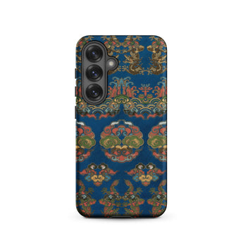 Blue Fan Pattern - G.a. Audsley Phone Case, Samsung Galaxy S25 / Matte, Mobile Cases, Toby Leon