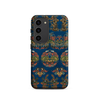 Blue Fan Pattern - G.a. Audsley Phone Case Samsung Galaxy S23 / Matte Vibrant Adorned Intricate Traditional Chinese, Iphone, Mobile Cases