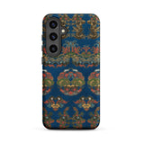 Blue Fan Pattern - G.a. Audsley Phone Case Samsung Galaxy S24 Plus / Matte Ornate Symmetrical Dragons Cloud, Iphone, Mobile Cases
