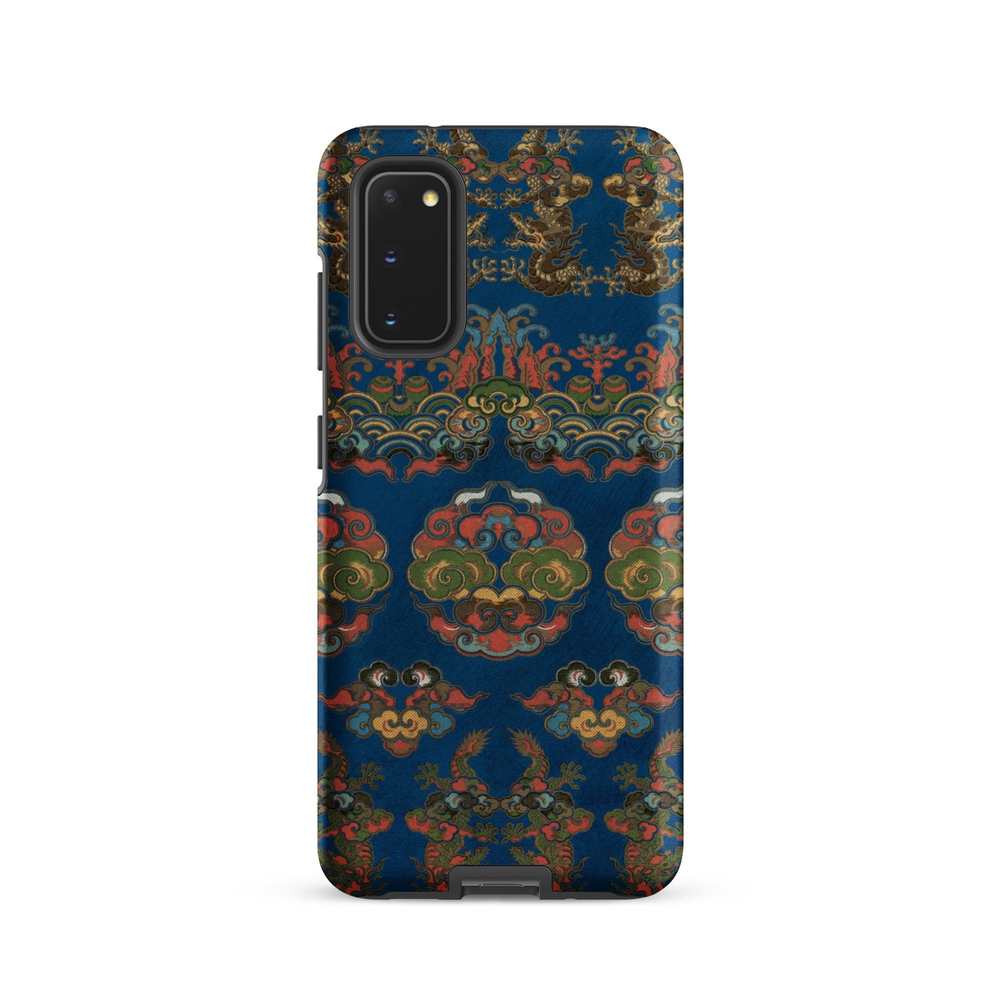 Blue Fan Pattern G.a. Audsley Samsung Case, Galaxy S20 / Matte, Blue Smartphone Case Intricate Colorful Pattern Dragons Traditional