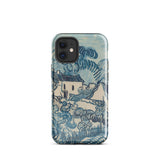 Blue Landscape with Houses - Vincent Van Gogh Phone Case Iphone 12 Mini / Gloss Blue Beige Illustrated Phone Case Stylized Village Scene