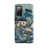 Blue Landscape with Houses - Vincent Van Gogh Phone Case Samsung Galaxy S20 Fe / Matte Blue Beige Printed Phone Case Stylized Landscape