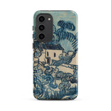 Blue Landscape with Houses - Vincent Van Gogh Phone Case Samsung Galaxy S23 Plus / Matte Blue Cream-colored Phone Case Stylized Landscape