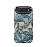 Blue Landscape with Houses - Vincent Van Gogh Phone Case Iphone 17 Air / Matte Blue Cream-colored Phone Case Stylized Landscape Design