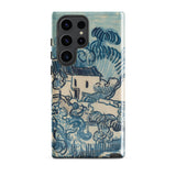 Blue Landscape with Houses - Vincent Van Gogh Phone Case Samsung Galaxy S23 Ultra / Gloss Phone Case Stylized Blue Cream Landscape Painting