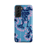 Blue and Pink Pochoir Florals - E.a. Seguy Phone Case, Samsung Galaxy S21 Fe / Matte, Mobile Cases, Toby Leon