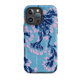 Blue and Pink Pochoir Florals - E.a. Seguy Phone Case, Indigo Blooms Drifts, Pink Pochoir Florals, Seguy Iphone Case