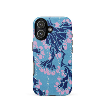 Blue and Pink Pochoir Florals - E.a. Seguy Phone Case Iphone 17 / Matte Blue Jellyfish Patterned Phone Case Dual-layer Design Durable