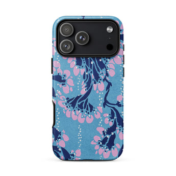 Blue and Pink Pochoir Florals - E.a. Seguy Phone Case, Indigo Blooms Drifts, Pink Pochoir Florals, Seguy Iphone Case