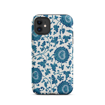 Blue and White Floral Pattern - Owen Jones Phone Case, Iphone 11 / Matte, Mobile Cases, Toby Leon