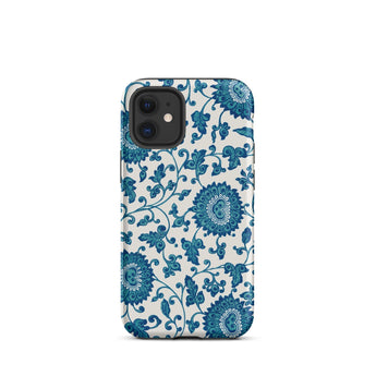 Blue and White Floral Pattern - Owen Jones Phone Case, Iphone 12 Mini / Matte, Mobile Cases, Toby Leon