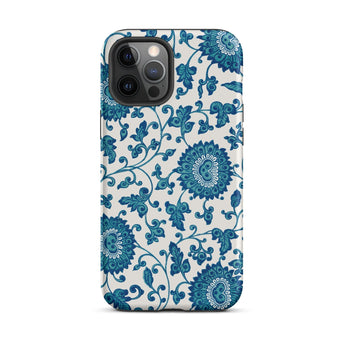 Blue and White Floral Pattern - Owen Jones Phone Case, Iphone 12 Pro Max / Matte, Mobile Cases, Toby Leon