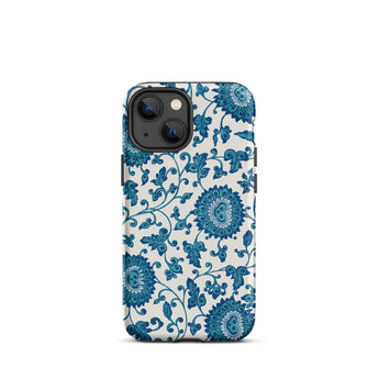 Blue and White Floral Pattern - Owen Jones Phone Case, Iphone 13 Mini / Matte, Mobile Cases, Toby Leon