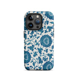 Blue and White Floral Pattern - Owen Jones Phone Case, Iphone 15 Pro / Matte, Mobile Cases, Toby Leon