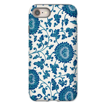 Blue and White Floral Pattern - Owen Jones Phone Case, Iphone 8 / Matte, Mobile Cases, Toby Leon