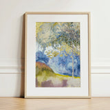 Boomrijk Landscape - Georges De Feure Art Nouveau Print / Canvas Framed Watercolor Painting Soft Blue Green Yellow Feure’s, Movement’s
