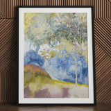 Boomrijk Landscape - Georges De Feure Art Nouveau Print / Canvas Framed Watercolor Painting Soft Blues Yellows Greens Feure’s, Movement’s