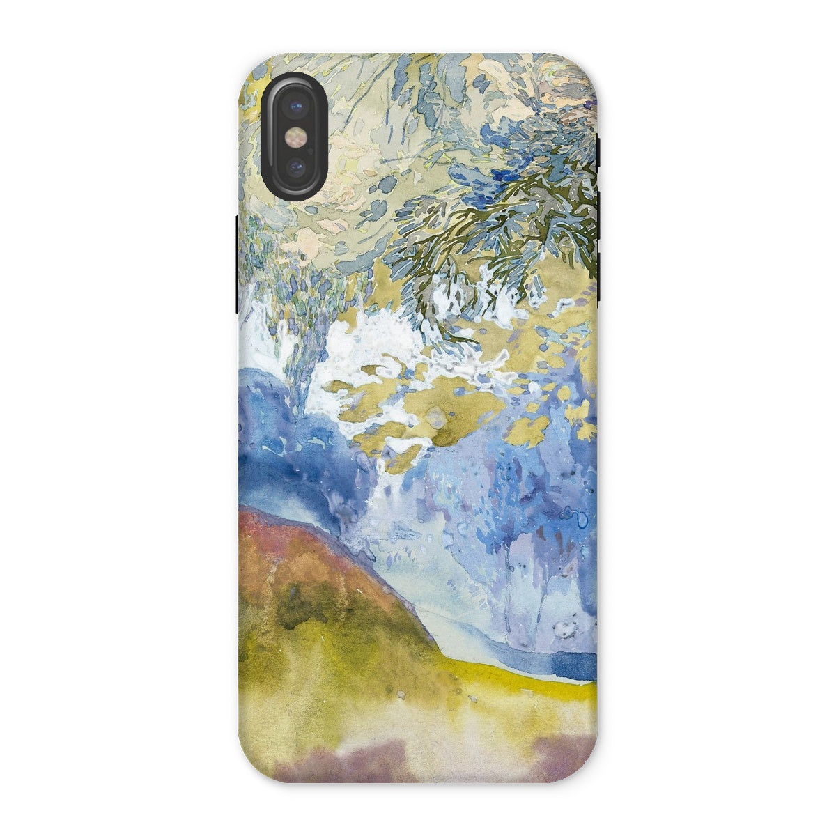 Boomrijk Landscape - Georges De Feure Iphone Case, x / Matte, Phone Case Abstract Watercolor-style Landscape Painting