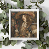 Botticelli’s Outlaw - Gay Renaissance Cowboy Art Print / Canvas Framed Portrait Man Ornate Historical Attire Intricate Gold, Prints