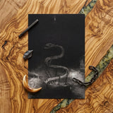 And Bound Him a Thousand Years - Odilon Redon Art Print / Canvas Black Paper Detailed Charcoal Sketch Serpentine Figure Entwined Serpent
