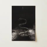 And Bound Him a Thousand Years - Odilon Redon Art Print / Canvas Black-and-white Charcoal Sketch Serpentine Figure Coiled Ornate Dark-toned