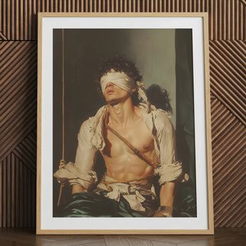Boundless - Neoklassischer Bondage-Homoerotika-Kunstdruck / Leinwand, 24x32’’ / 61x81cm / Naturrahmen / Passepartout, Poster, Drucke & Visuelle Kunst