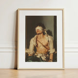 Boundless - Neoclassical Bondage Homoerotica Art Print / Canvas Framed Light Wood Frame White Classical-style Homoeroticism Meets Quiet