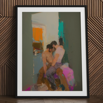 Bounty - Grungy Gay Romance Art Print / Canvas, Grungy Gay Romance, Gay Romance Art, Romance Art Print
