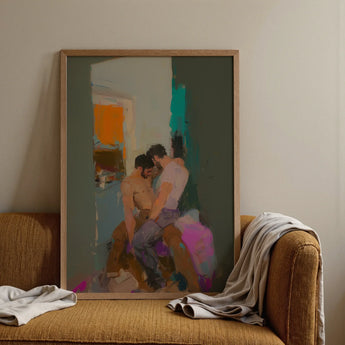 Bounty - Grungy Gay Romance Art Print / Canvas, Grungy Gay Romance, Gay Romance Art, Romance Art Print