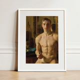 The Boxer - Konstantin Andreevic Somov Art Print / Canvas, 12x16’’ / 31x41cm / White Frame / Matboard, Posters Prints & Visual Artwork,