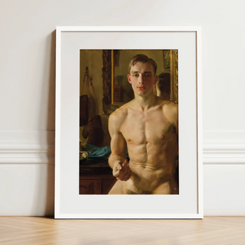 The Boxer - Konstantin Andreevic Somov Art Print / Canvas, 12x16’’ / 31x41cm / White Frame / Matboard, Posters Prints & Visual Artwork,