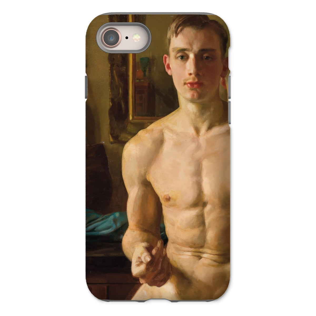 The Boxer Konstantin Andreevic Somov Iphone Case, 8 / Matte, Phone Case Classical Oil Painting Shirtless Male Figure