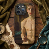 The Boxer - Konstantin Andreevic Somov Phone Case Sleek Black Phone Case Detailed Classical Painting Nude Iphone