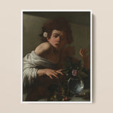 Boy Bitten by a Lizard - Caravaggio Art Print / Canvas, 12x16’’ / 31x41cm / White Frame, Posters Prints & Visual Artwork, Toby Leon