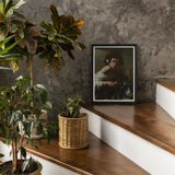 Boy Bitten by a Lizard - Caravaggio Art Print / Canvas Black-framed Reproduction Baroque-style Painting Woman Soft Lighting Richly, Italian