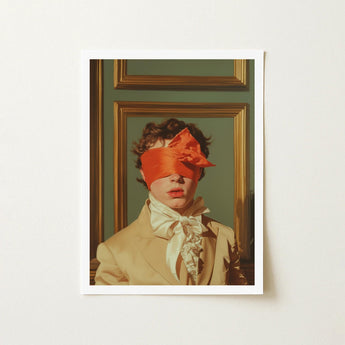Boy Next Door - 18th Century Gay Erotica Art Print / Canvas Framed Portrait Young Man Period Attire, Silence, a Figure Poised, Prints