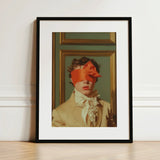 Boy Next Door - 18th Century Gay Erotica Art Print / Canvas Black-framed Portrait Person Beige Suit Orange, Silence, a Figure Poised, Prints