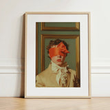 Boy Next Door - 18th Century Gay Erotica Art Print / Canvas Framed Portrait Person Vintage Attire Orange, Silence, a Figure Poised, Prints