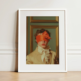 Boy Next Door - 18th Century Gay Erotica Art Print / Canvas White-framed Art Print Portrait Young Man Beige Suit Gay Erotica Art, Silence,