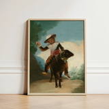 Boy on a Ram - Francisco De Goya Romanticism Art Print / Canvas Framed Painting Young Ornate Attire Dark, Goya’s Prints