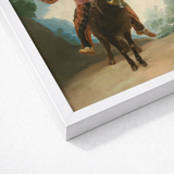 Boy on a Ram - Francisco De Goya Romanticism Art Print / Canvas White Framed Rider Horseback Classical Style, Goya’s Prints