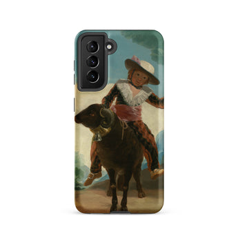 Boy on a Ram - Francisco De Goya Phone Case Samsung Galaxy S21 / Matte Phone Case Classic Painting Child Period Attire Dark Francisco Goya