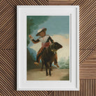 Boy on a Ram - Francisco De Goya Romanticism Art Print, 24x32’’ / 61x81cm / Unframed, Framed Painting Young Rider Dark Horse Crop