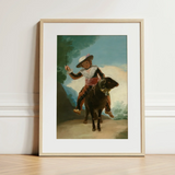 Boy on a Ram - Francisco De Goya Romanticism Art Print / Canvas Framed Art Print Child Period Attire Dark Ram Francisco Goya Romanticism,