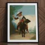 Boy on a Ram - Francisco De Goya Romanticism Art Print / Canvas Framed Young Period Attire Dark, Goya’s Prints